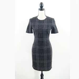 Theory Rijik Structured Knit Stretch Pattern Dress